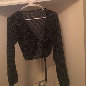 BRANDY MELVILLE POLKA DOT TIE TOP 🖤